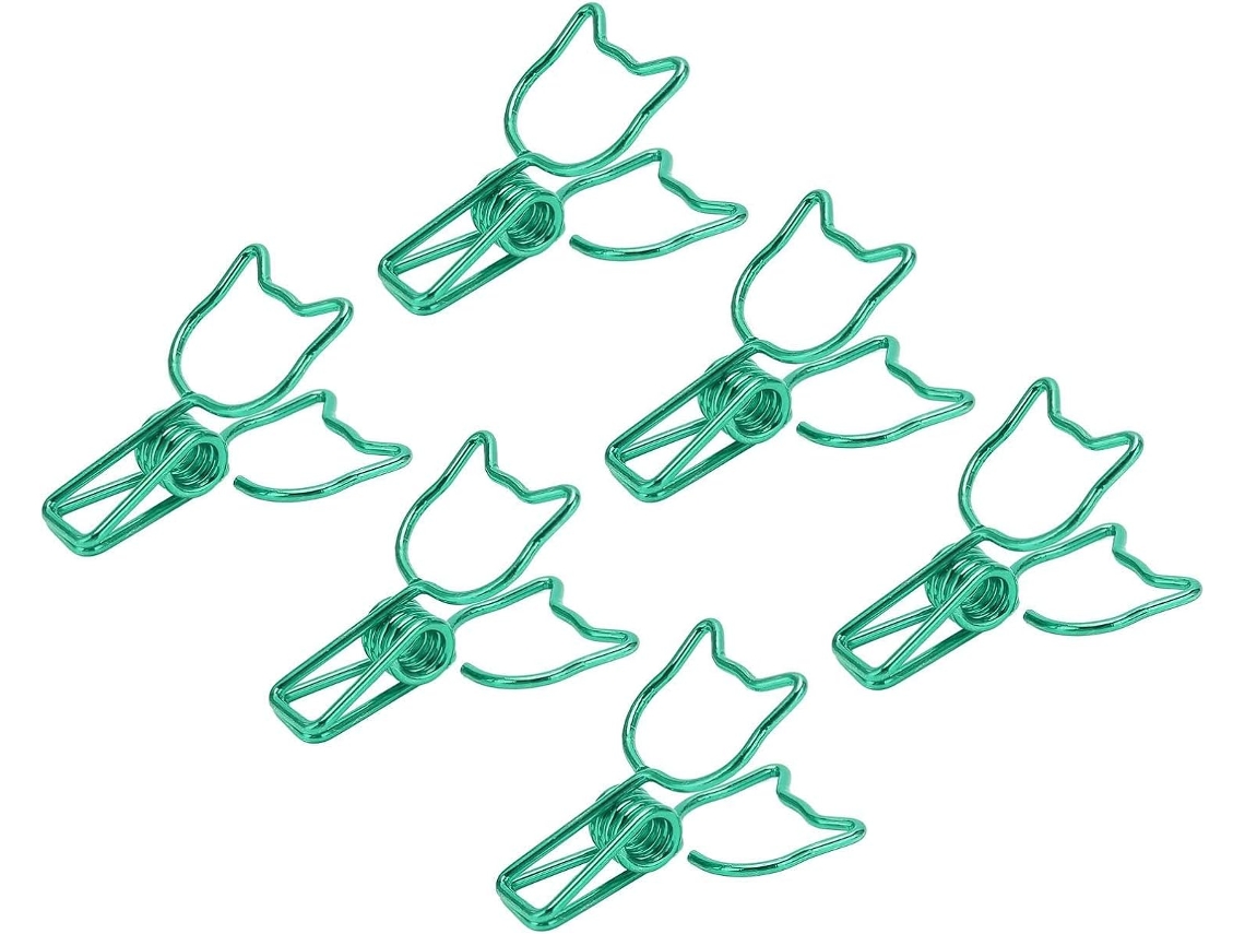 80 clipes de papel de metal com formato de animais macios, clipes de mesa de alta resistência, clipes vazados