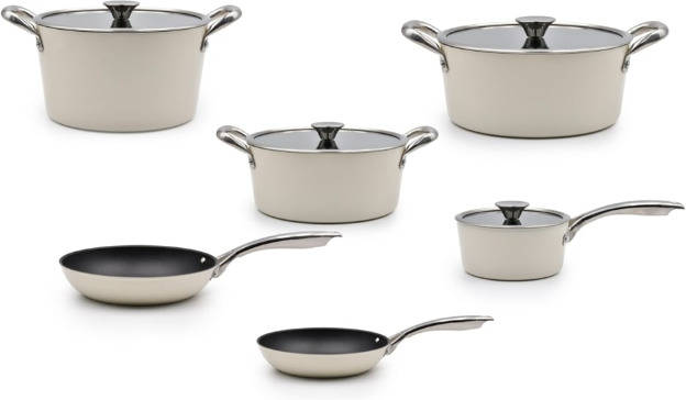 Trem de Cozinha CELAR Crème 6 Peças (Anti-Aderente - Sem PFOA)