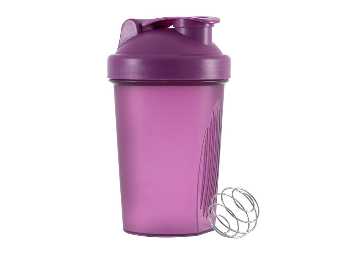 Ferramenta 4Pcs Simples Multicolor Protein Powder Shaker Cup-Purple Bottle With Wire Whisk Balls Cup Blender For Mixes UISAVE