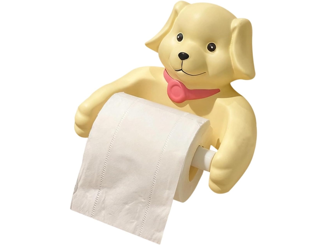 Suporte De Papel Higiênico Parede Antiderrapante, Fácil De Limpar, Com Estampa De Cachorro, Acessório Para Banheiro