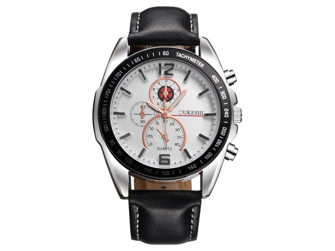 Reloj De Pulsera Analógico De Cuarzo Para Hombre Con Correa De Pu Suave Simple Y Elegante