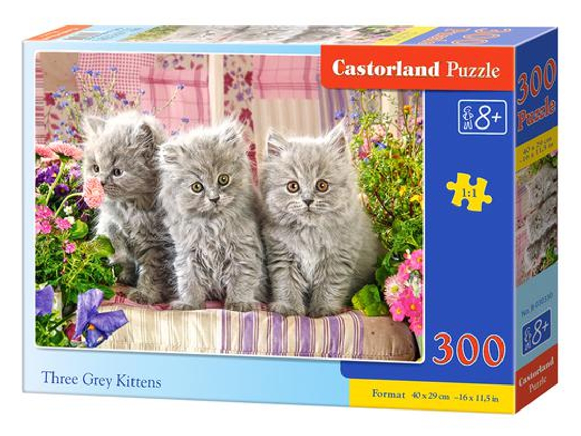 Castorland Three Grey Kittens 300 Pcs Puzzle 300 Peças