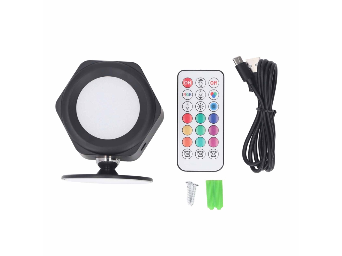 2026 lâmpada de Parede Led Recarregável Magnética Regulável Rgb 3 Cores Rotatória 360° Sem Fio para Quarto