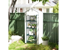 Estufa para tomates com rodas, prateleiras e cobertura resistente ao inverno - 69x50x165cm - Ideal para varanda, jardim e cultivo de flores.