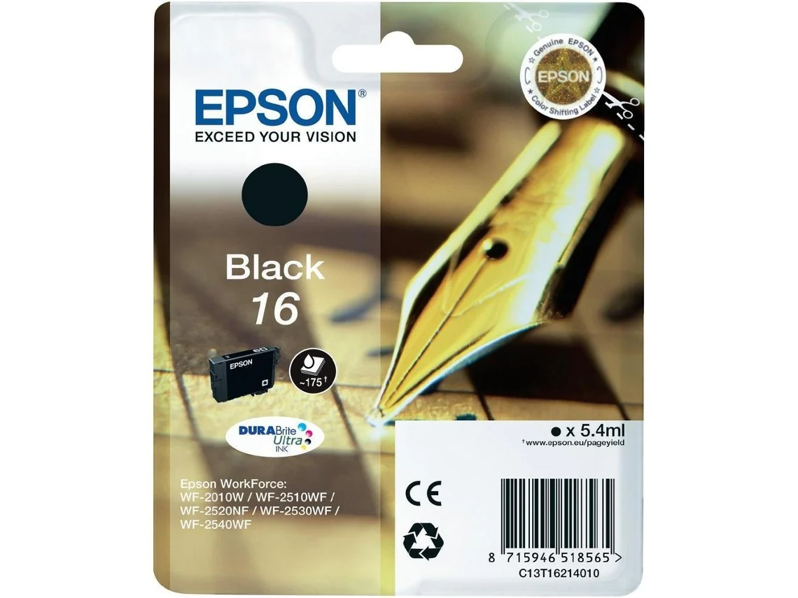 Tinteiro EPSON 16 Preto C13T16214022