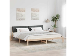 Vidaxl Estrutura da Cama Castanho e Cinzento escuro 200 X 200 Cm