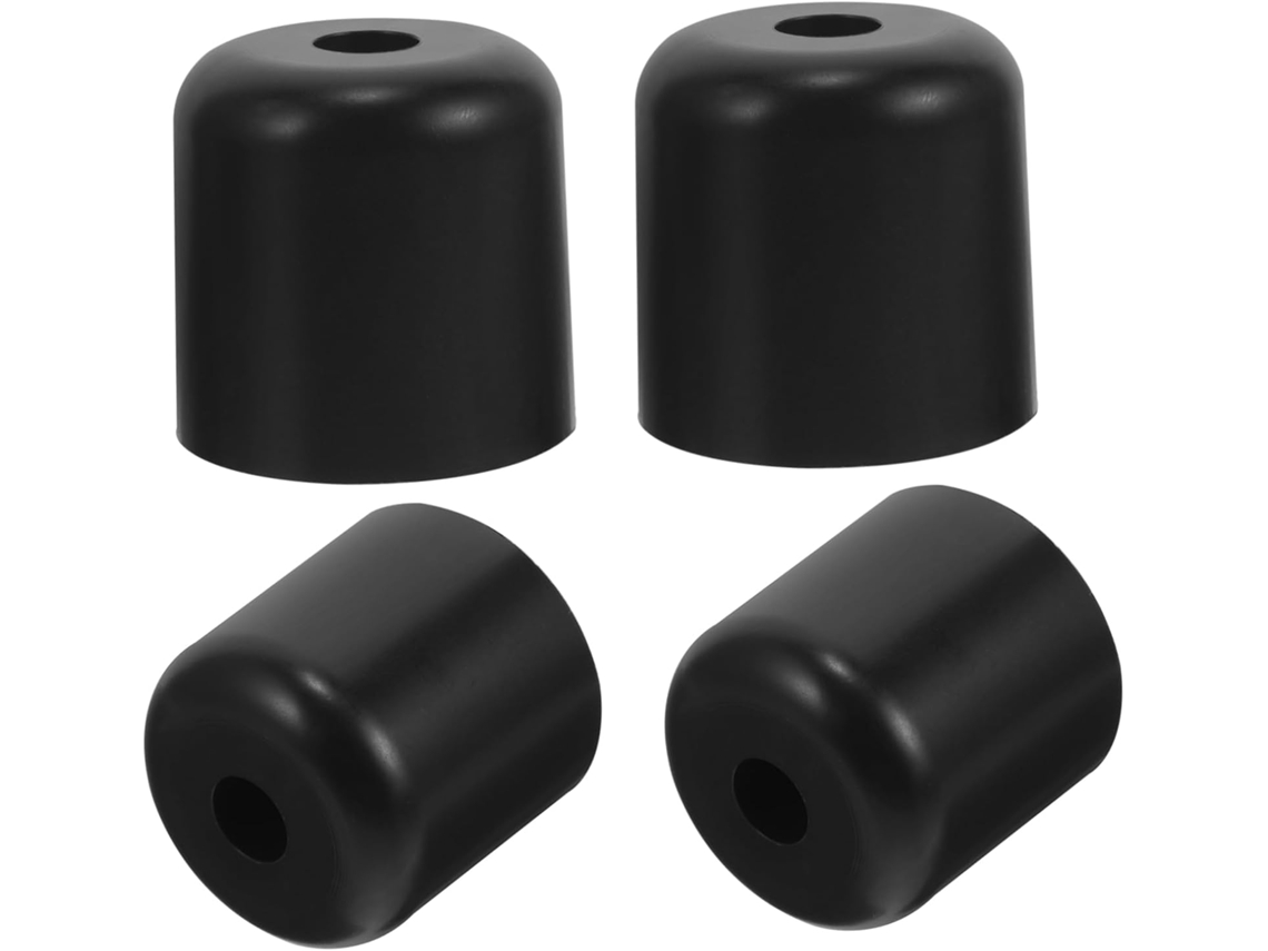 Conjunto De 4 Pés Plástico Preto Com Rosca Para Móveis, Ideais Para Sofás, Cadeiras E Cômodas Pés De Reposição Duráveis