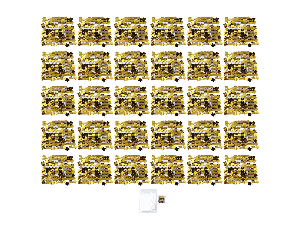 Painel De Fundo Lãmpadas Sequin Dourado Auto-blocante