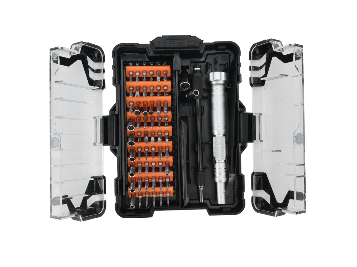 Conjunto De Chaves De Fenda S2 Aço Bits Sockets Ferramenta De Reparo Precisa Jm‑8163