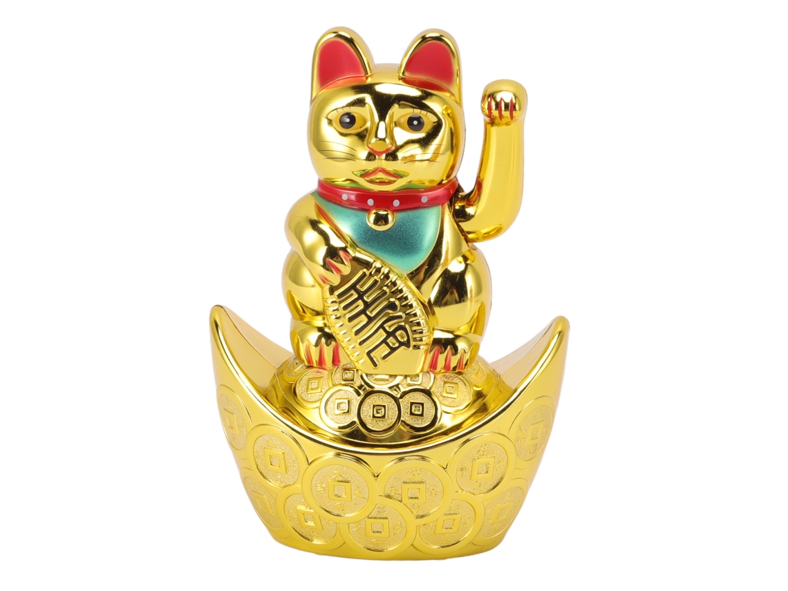 Ronjoe-gato Da Sorte Balançante Dourado 5.5 Polegadas Decorativo Para Hotel Café Casa Presente