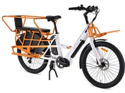 Bicicleta Elérica YOUIN de Carga Berlin (Autonomia: 125 km - Branco e Laranja)