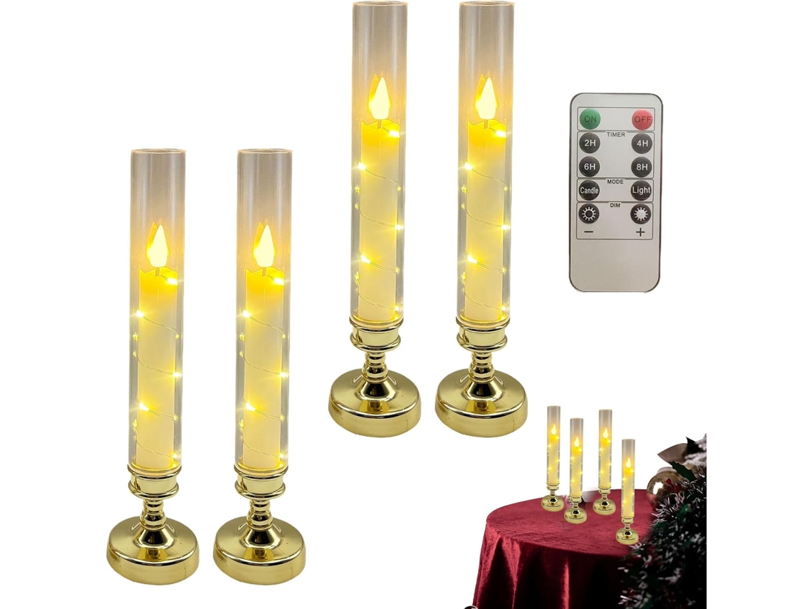 Vela Led Decorativa Sem Chama, Para Eventos, Jardim E Varanda