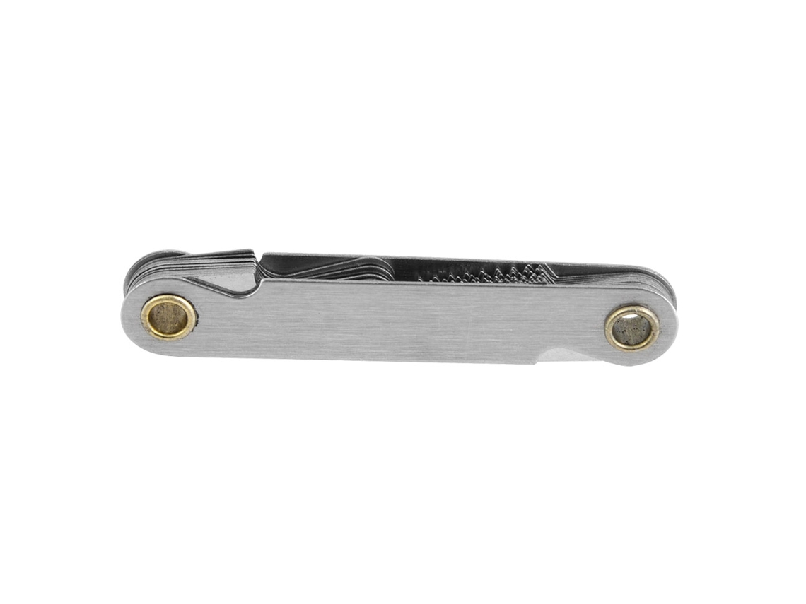 Calibre imperial de rosca de aço inoxidável 55° para medição de rosca e passo.