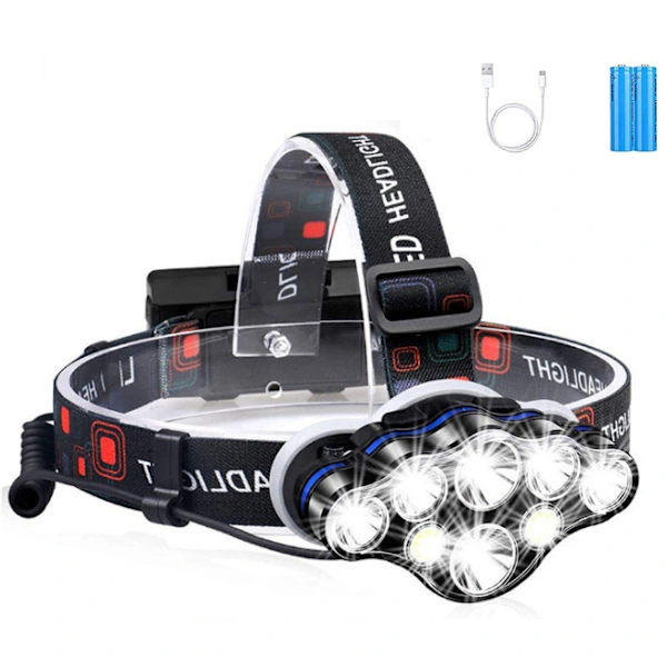 Lanterna de Cabeça Led Usb, Multifuncional, Pesca, Camping BRILVIBERA