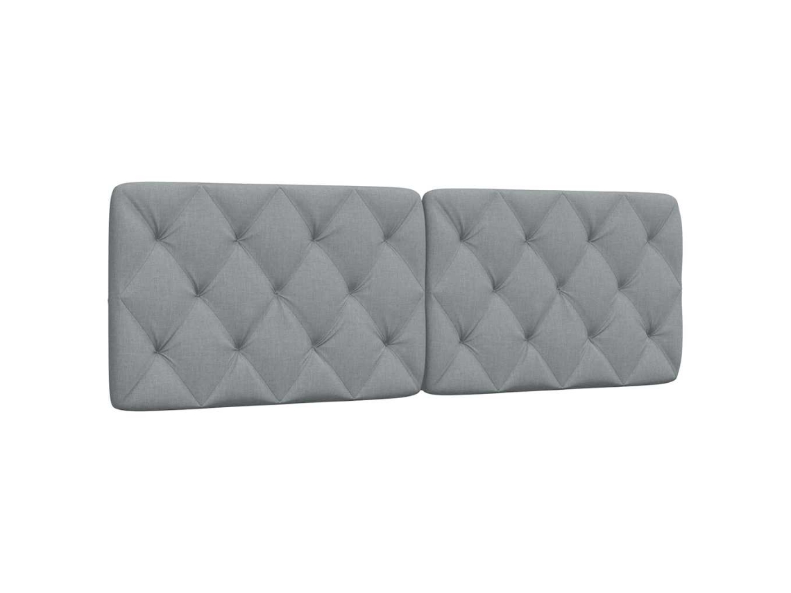 Vidaxl Almofadão De Cabeceira 160 Cm Tecido Cinzento-claro