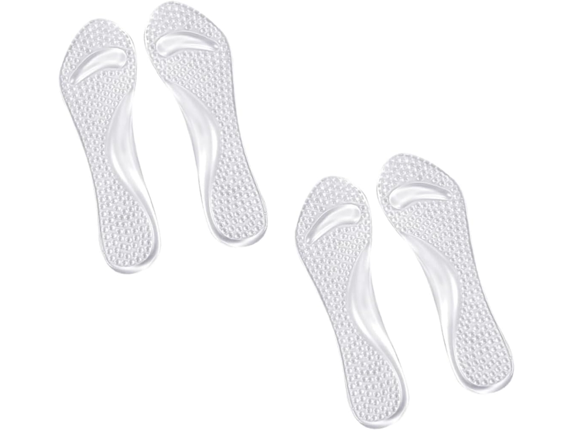 2 Pares De Palmilhas Gel Para Corrida, Com Almofadas Antiderrapantes E Suporte Para Calcanhar Alto, Para Uso Diário E