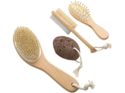 Conjunto De Escova Banho Para Esfoliação Corporal Com Pedra Esfoliante A Pele