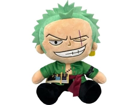 Peluche One Piece Zoro Sentado 23cm Macio Presente Misto