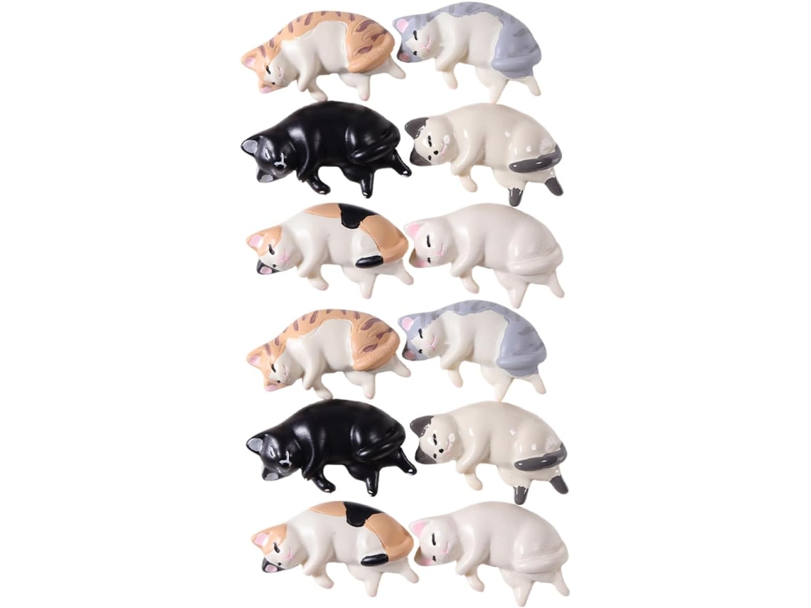 Conjunto De 12 Porta Lápis Em Formato De Gato, Porta Pincéis Para Unhas, Colorir E Manicure. Design Gokoco