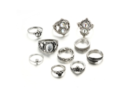 Anel De Punho Com Strass Jóias Moda