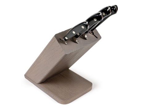 Bloco de Facas de Cozinha Ergoforge, Aço, Preto, 33x31x13 cm, Sanelli