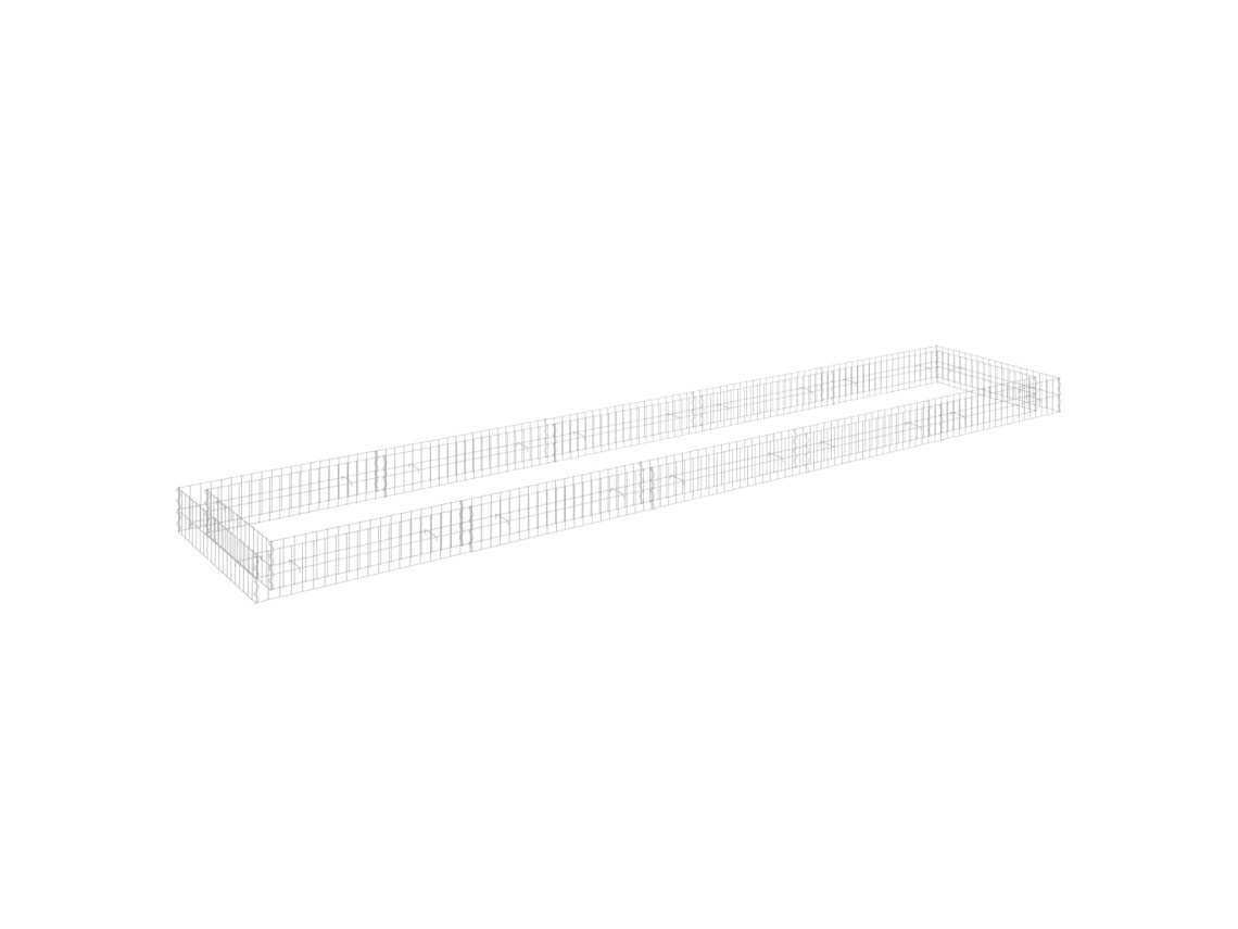 Gabion Raised Bed, Gabion Raised Beds Vidaxl Prateado Aço (500  X 100  X 20 Cm)