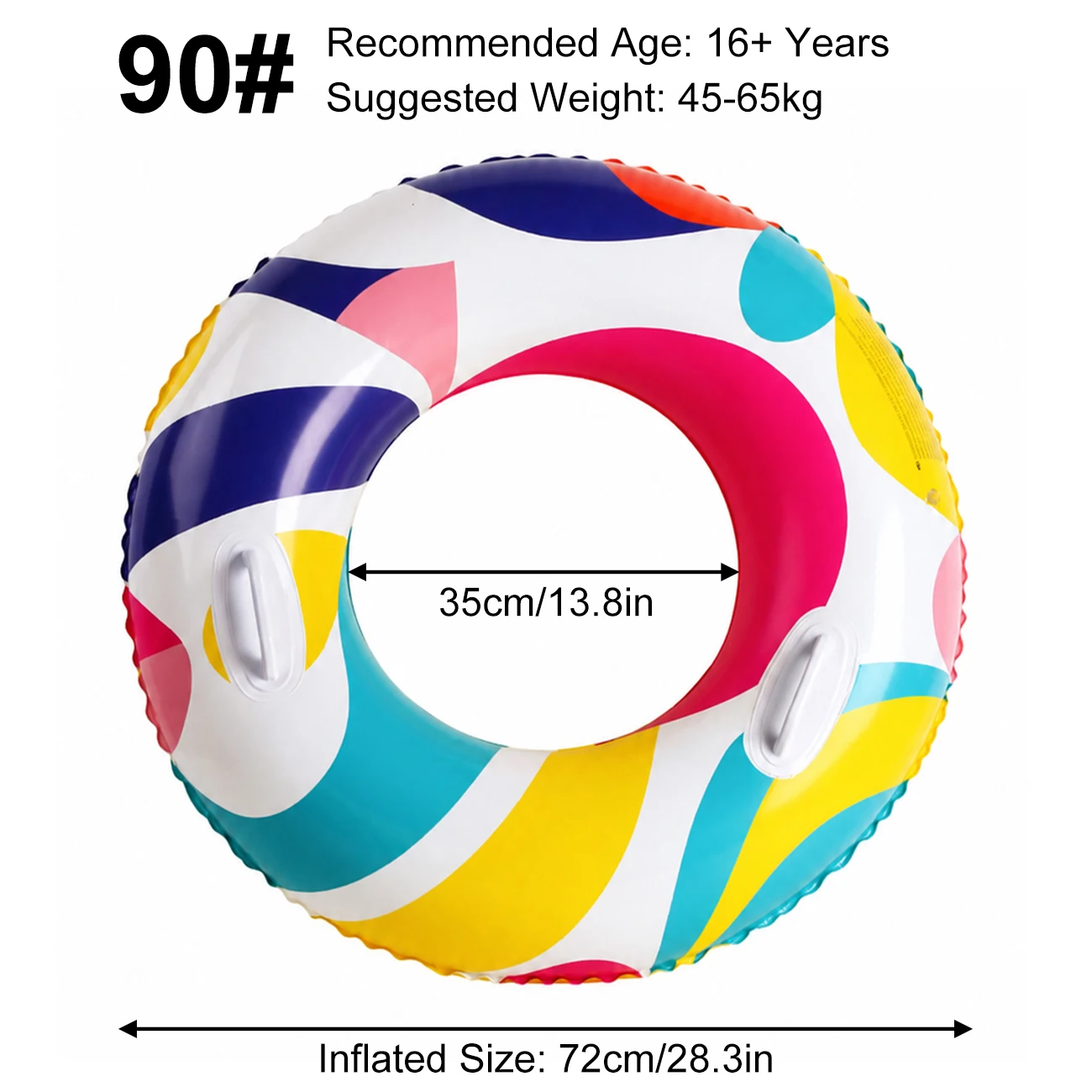 (b90) Uma Grande Boia Inflável Para Piscina, Para Adultos, Com Alças.