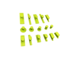 Kit com 16 câmeras de tração, ABS e distância para funilaria automotiva, compatíveis com martelos deslizantes (puxadores).