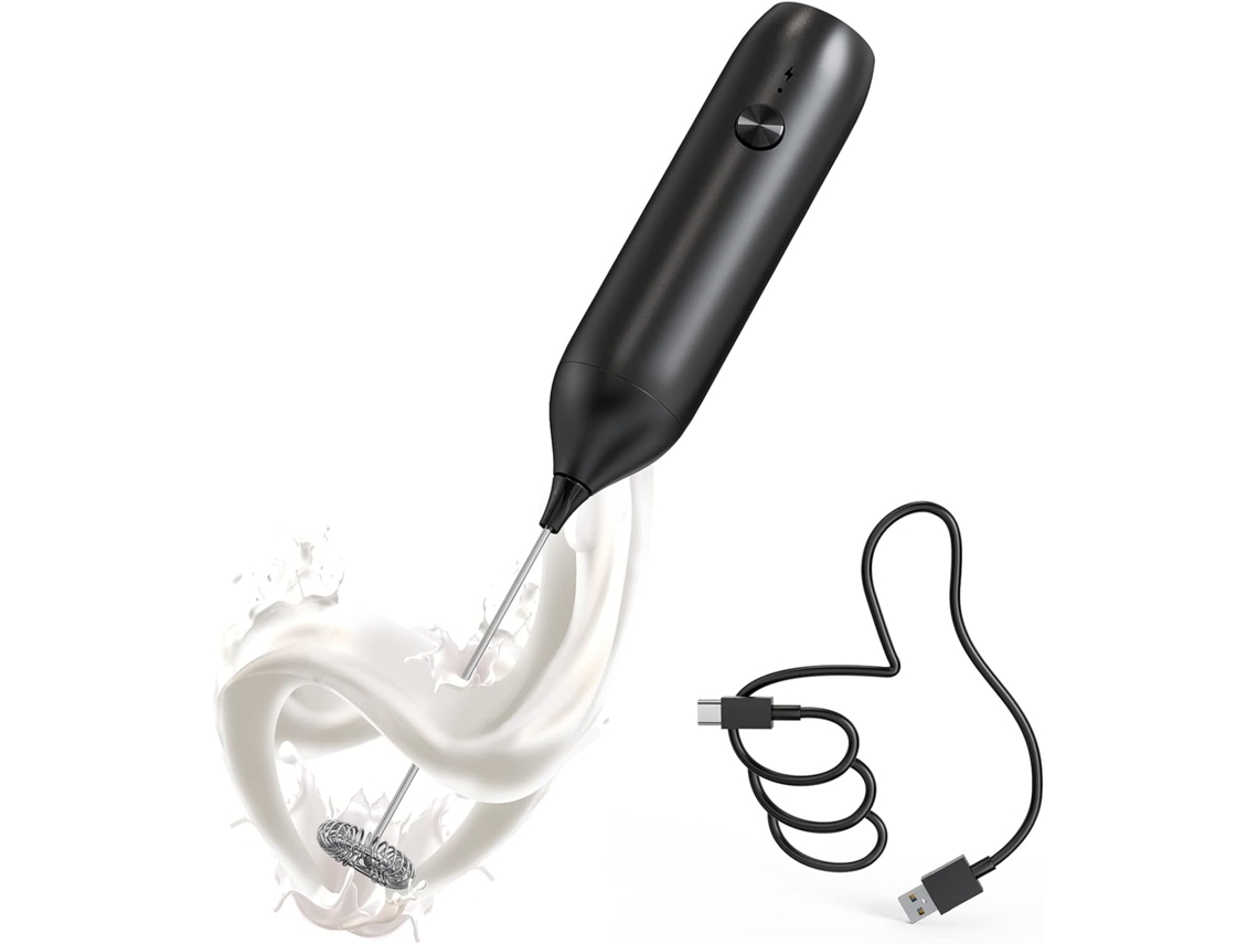 Espumador De Leite Elétrico Recarregável, Mini Misturador Bebidas