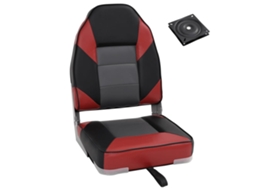 Vidaxl 2 Pcs Conjunto Assento De Barco Dobrável Com Encosto Alto