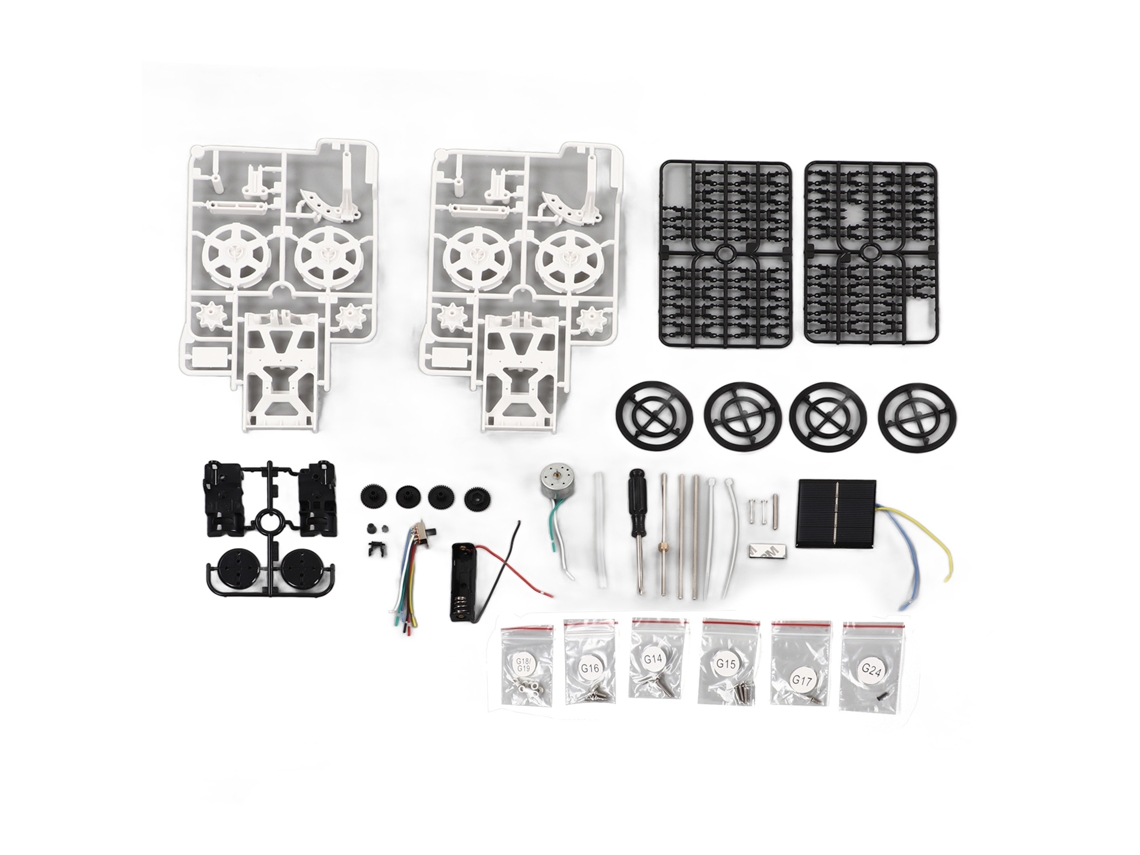 Brinquedo De Bloco De Construção Carro De Montanha 4wd Com Energia Solar Diy Educativo