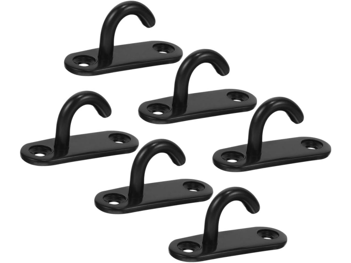 Conjunto De 6 Ganchos Aço Inoxidável Mobestech Para Teto E Parede, Res