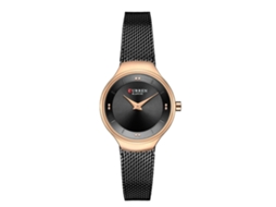 Relógio Feminino Casual de Quartzo com Pulseira de Malha Milanesa em Aço Inoxidável. MDUG
