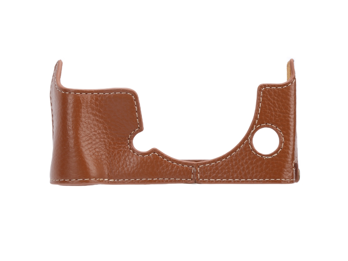 Leather Camera Half Case For Fujifilm Xt4 Half Body Protection Camera Base Case Bag With Battery Access LAXISCREED (brown )