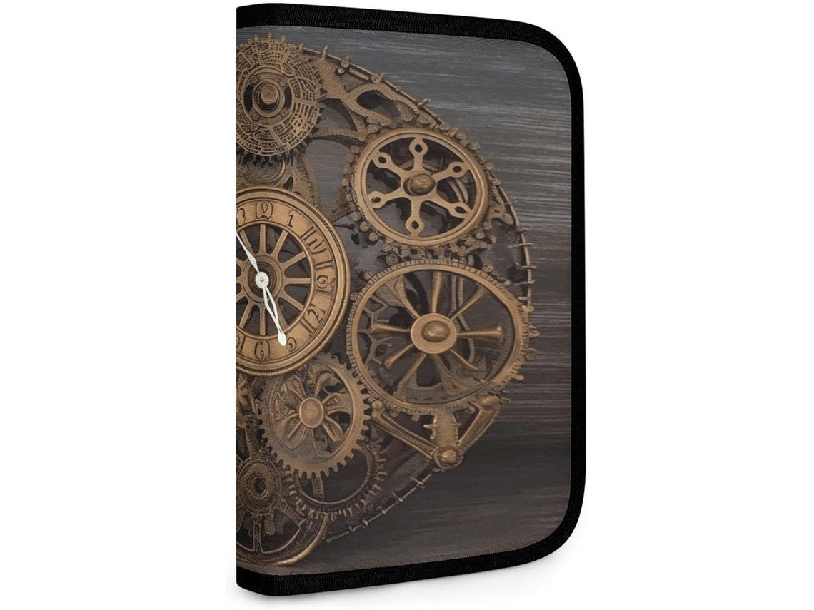 Bolsa dupla Steampunk Gears para ferramentas em formato de relógio, bolsa de armazenamento pequena, bolsa multiuso.