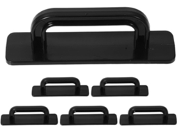 Puxador Autoadesivo Para Armário, Conjunto De 6 Peças, Preto, Sem Necessidade De Furar, Em Abs, Para Cozinha
