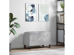Vidaxl Armário P/ Discos 74,5x38x48 Cm Derivados Madeira Cinza-cimento