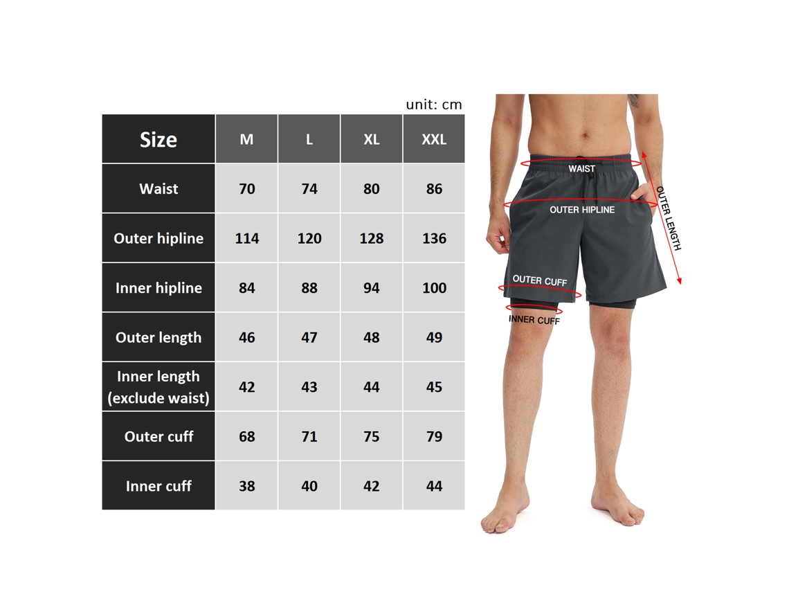 Calcinhas de Corrida Business, 2 em 1, Respiráveis, Quick Dry, com Bolso | S/MARCA