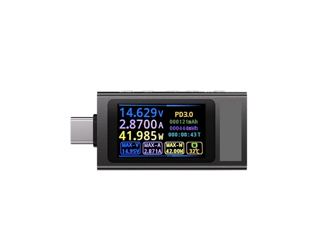 Testador de Carga Rápida SFUSHOS tipo C, 4V-30V, 12A