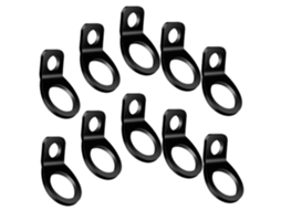 Conjunto De 10 Ganchos Amarração Em Aço Inoxidável Preto 39 Cm Com Pontos Ancoragem Reforçados.