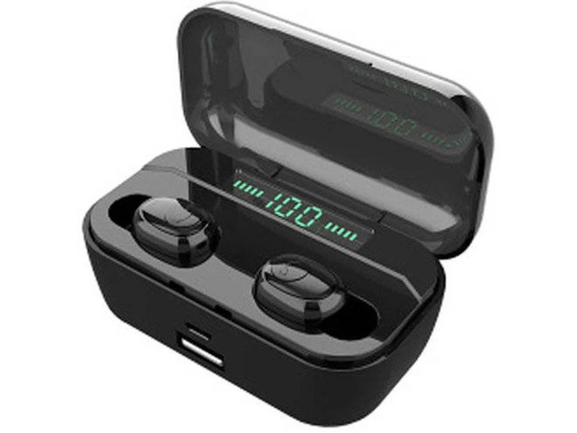 Auriculares Bluetooth True Wireless Bestvite (in Ear - Microfone - Noise Cancelling - Preto)