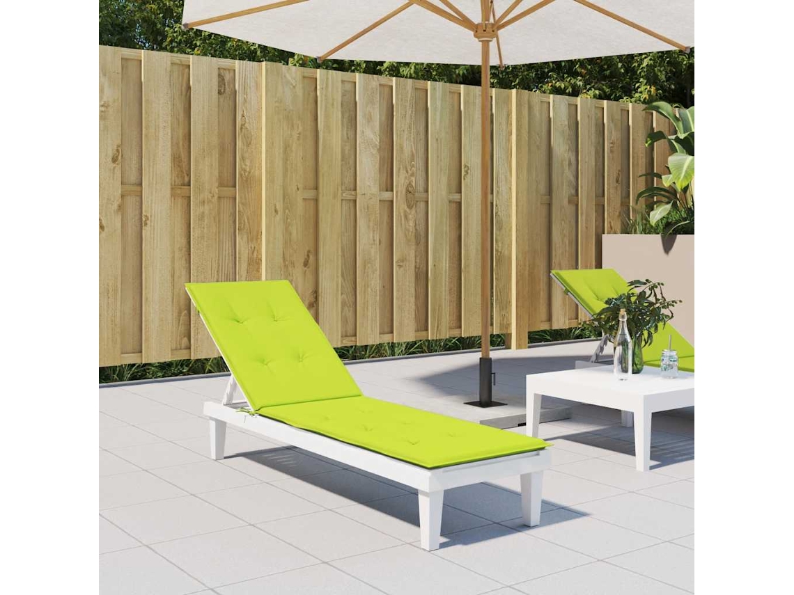 Vidaxl Almofadão Cadeira De Terraço (75+105)x50x4 Cm Verde Brilhante