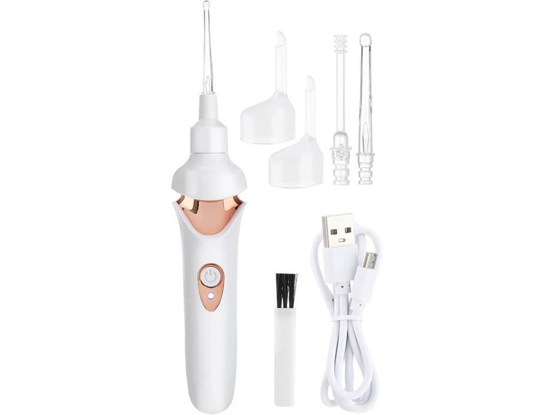 Limpador De Ouvidos Elétrico H480 Com Luz Led E Poder De Sucção Otimizado.