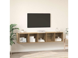 Vidaxl Conjunto De Estantes Para Tv 2 Pcs Carvalho Artesanal
