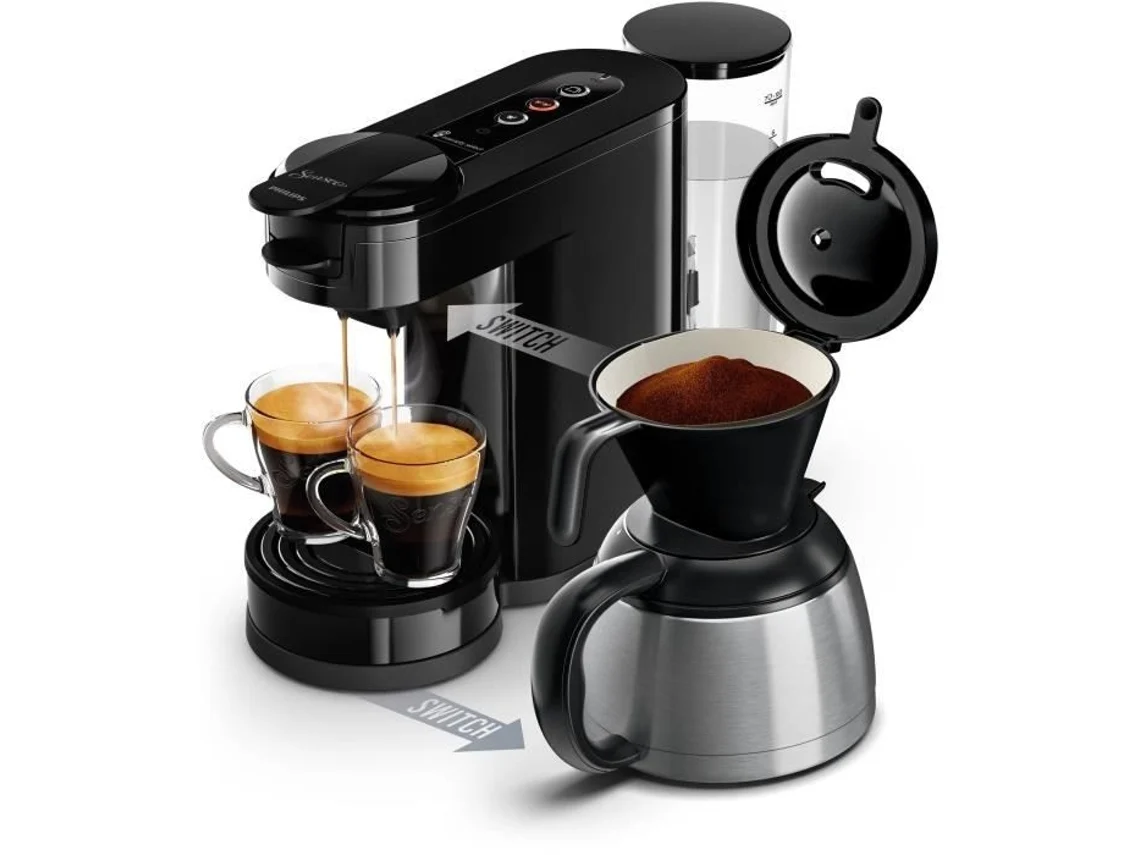 Máquina De Café De Cápsula Philips Senseo Switch Hd659265 Preto Intenso