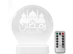 Luminária Noturna 3d Eid Mubarak Com Controle Remoto, Lâmpada Led Para