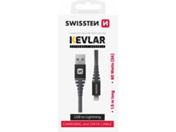 Cabo SWISSTEN Aramid USB-Lightning (1.5 M)