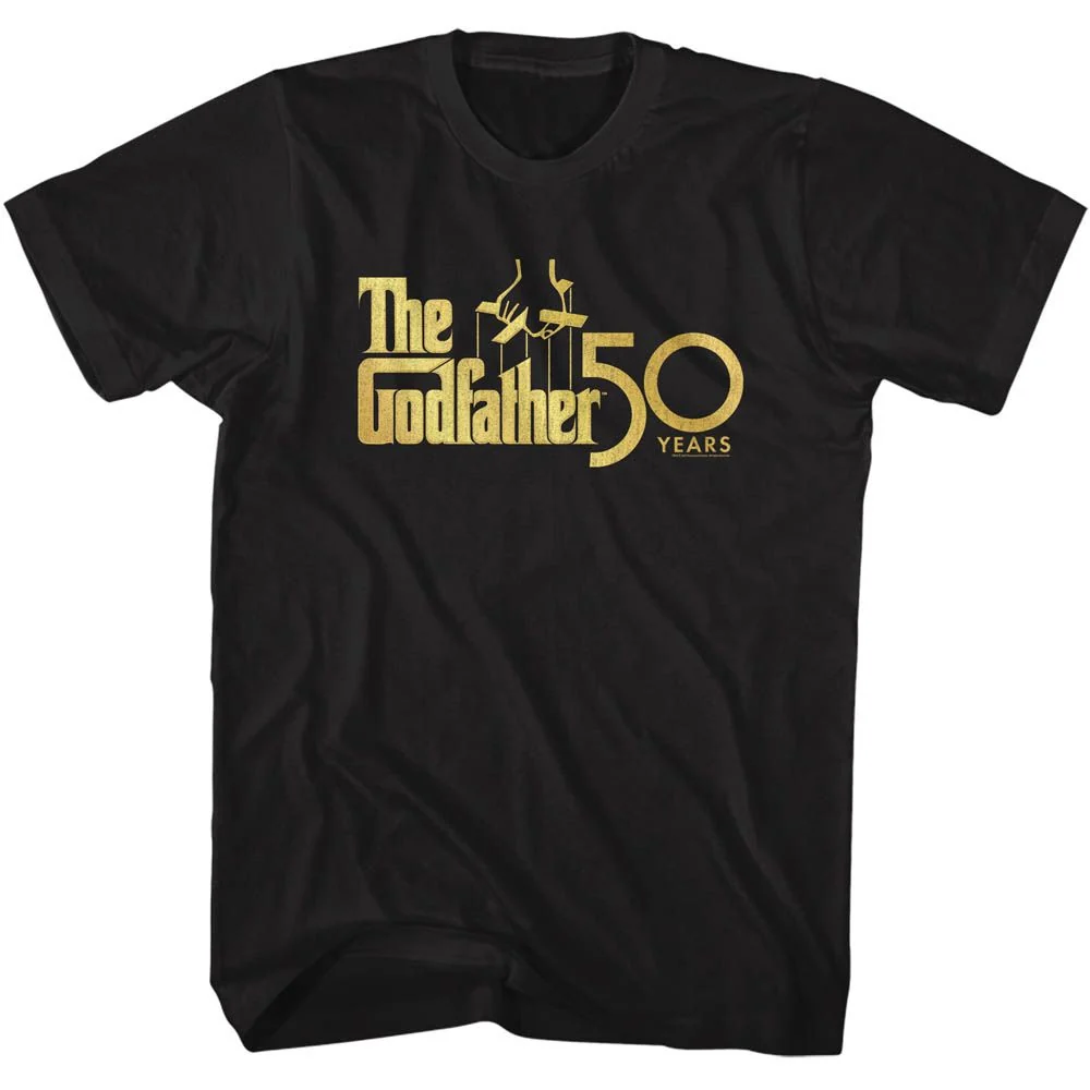 Rockinstone Godfather 50 Years Black Adult T-shirt Size:m