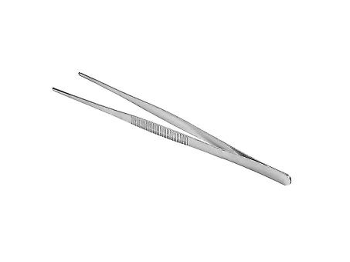 Pinça Longa De Aço Inoxidável Para Alimentos, Prateada, Reta, Para Uso Médico Doméstico, Utensílios De Cozinha E Jardim, 30 Cm Aquaforge