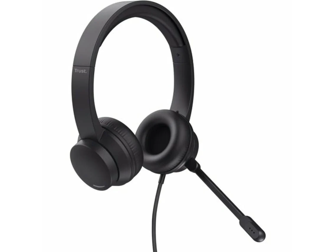 Auriculares com Microfone TRUST Ayda Preto Usb Jack 3.5 Mm (Outlet Caixa Aberta )